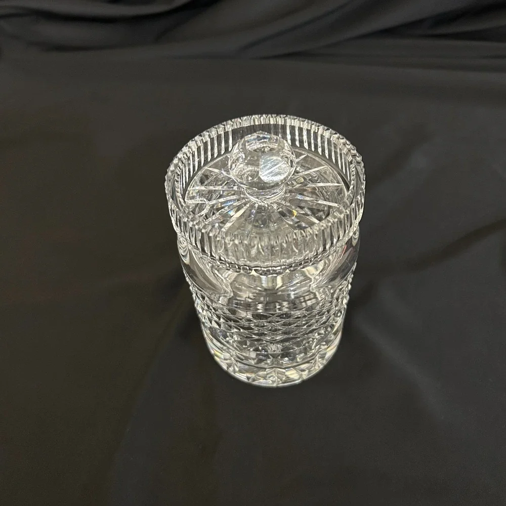 Vintage Waterford Castlemaine‎ Cut Crystal Honey Jar With lid Condiments